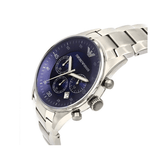 Buy Shop Emporio Armani Sportivo Chronograph Blue Dial Silver Steel Strap Watch For Men - AR5860 USA Online