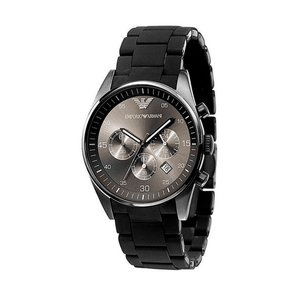 Buy Shop Emporio Armani Sportivo Chronograph Black Dial Black Stainless Steel Watch For Men - AR5889 USA Online
