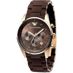 Buy Shop Emporio Armani Sport Chronograph Brown Dial Brown Stainless Steel Watch For Men - AR5890 USA Online