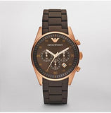 Buy Shop Emporio Armani Sport Chronograph Brown Dial Brown Stainless Steel Watch For Men - AR5890 USA Online