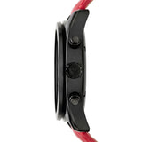 Buy Shop Emporio Armani Sportivo Chronograph Black Dial Red Leather Strap Watch For Men - AR5918 USA Online