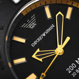 Buy Shop Emporio Armani Sportivo Quartz Black Dial Black Silicone Strap Watch For Men - AR5969 USA Online