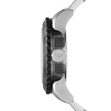 Buy Shop Emporio Armani Bracelet Collection Black Dial Silver Steel Strap Watch For Men - AR5970 USA Online