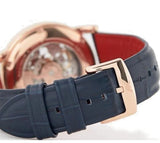 Buy Shop Emporio Armani Meccanico Silver Dial Blue Leather Strap Watch For Men - AR60009 USA Online