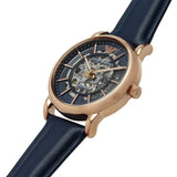 Buy Shop Emporio Armani Meccanico Automatic Blue Dial Blue Leather Strap Watch For Men - AR60050 USA Online
