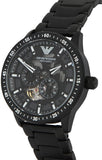 Buy Shop Emporio Armani Meccanico Automatic Black Dial Black Steel Strap Watch For Men - AR60054 USA Online