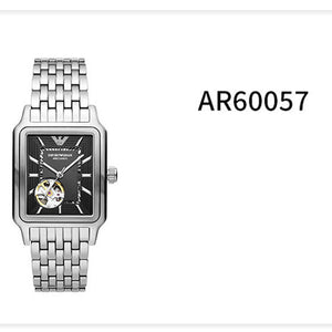 Buy Shop Emporio Armani Diego Automatic Black Dial Silver Steel Strap Watch For Men - AR60057 USA Online