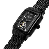 Emporio Armani Meccanico Black Dial Black Steel Strap Watch For Men - AR60058