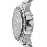 Emporio Armani Three Hand Green Dial Silver Steel Strap Watch For Men - AR11338