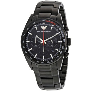 Buy Shop Emporio Armani Sigma Chronograph Black Dial Black Steel Strap Watch for Men - AR6094 USA Online