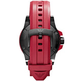 Buy Shop Emporio Armani Sportivo Quartz Black Dial Red Rubber Strap Watch For Men - AR6101 USA Online