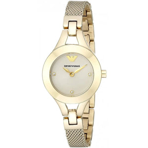 Buy Shop Emporio Armani Chiara Silver Dial Gold Steel Strap Watch for Women - AR7363 USA Online