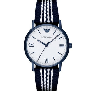Buy Shop Emporio Armani Kappa Analog White Dial Two Tone Nylon Strap Watch For Men - AR80004 USA Online