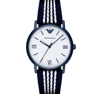 Buy Shop Emporio Armani Kappa Dress White Dial Two Tone NATO Strap Watch For Men - AR80005 USA Online
