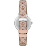 Buy Shop Emporio Armani Classic White Dial Beige Leather Strap Watch For Women - AR11008 USA Online
