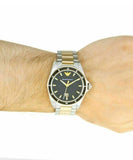 Buy Shop Emporio Armani Quartz Black Dial Two Tone Steel Strap Watch For Men - AR80017 USA Online