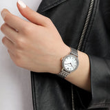 Buy Shop Emporio Armani Interchangeable Analog Mother of Pearl Dial Silver Steel Strap Watch For Women - AR80020 USA Online
