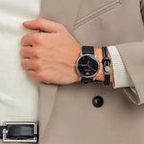 Buy Shop Emporio Armani Classic Quartz Black Dial Black Leather Strap Watch For Men - AR1692 USA Online