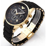 Buy Shop Emporio Armani Sportivo Quartz Black Dial Black Steel Strap Watch For Men - AR8023 USA Online