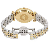 Buy Shop Emporio Armani Gianni T Bar White Dial Two Tone Steel Strap Watch For Women - AR8031 USA Online
