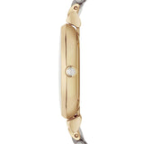 Buy Shop Emporio Armani Gianni T Bar White Dial Two Tone Steel Strap Watch For Women - AR8031 USA Online