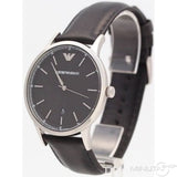 Buy Shop Emporio Armani Renato Analog Black Dial Black Leather Strap Watch For Men - AR8035 USA Online