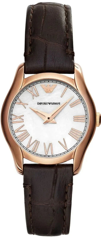 Buy Shop Emporio Armani Classic White Dial Brown Leather Strap Watch For Men - AR9035 USA Online