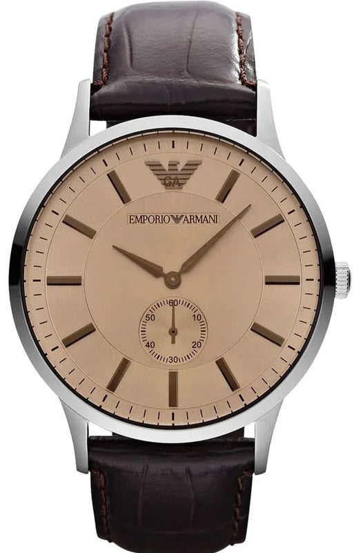 Buy Shop Emporio Armani Kappa Classic Brown Dial Brown Leather Strap Watch For Men - AR9106 USA Online