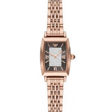 Buy Shop Emporio Armani Gianni T-Bar Analog Crystal Brown Dial Rose Gold Steel Strap Watch For Women - AR11407 USA Online