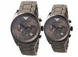 Buy Shop Emporio Armani Sportivo Chronograph Brown Dial Brown Steel Strap Watch For Men - AR5950 USA Online