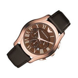 Buy Shop Emporio Armani Chronograph Brown Dial Brown Leather Strap Watch For Men - AR1701 USA Online