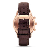 Buy Shop Emporio Armani Classic Chronograph Burgundy Dial Brown Leather Strap Watch For Men - AR1890 USA Online