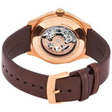 Buy Shop Emporio Armani Meccanico White Skeleton Dial Brown Leather Strap Watch For Men - AR60005 USA Online