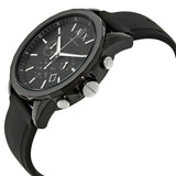 Buy Shop Armani Exchange Outerbanks Chronograph Black Dial Black Silicone Strap Watch For Men - AX1326 USA Online