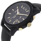 Buy Shop Armani Exchange Outerbanks Chronograph Black Dial Black Steel Strap Watch For Men - AX7105 USA Online