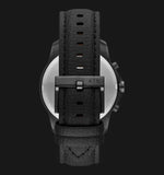 Buy Shop Armani Exchange Banks Chronograph Black Dial Black Leather Strap Watch For Men - AX1724 USA Online