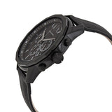 Buy Shop Armani Exchange Banks Chronograph Black Dial Black Leather Strap Watch For Men - AX1724 USA Online