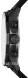 Buy Shop Armani Exchange Banks Chronograph Black Dial Black Leather Strap Watch For Men - AX1724 USA Online