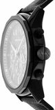Buy Shop Armani Exchange Banks Chronograph Black Dial Black Leather Strap Watch For Men - AX1724 USA Online