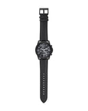 Buy Shop Armani Exchange Banks Chronograph Black Dial Black Leather Strap Watch For Men - AX1724 USA Online