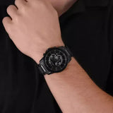 Buy Shop Armani Exchange Banks Chronograph Black Dial Black Steel Strap Watch For Men - AX1722 USA Online