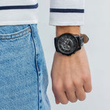 Buy Shop Armani Exchange Banks Chronograph Black Dial Black Steel Strap Watch For Men - AX1722 USA Online