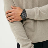 Buy Shop Armani Exchange Banks Chronograph Black Dial Black Steel Strap Watch For Men - AX1722 USA Online