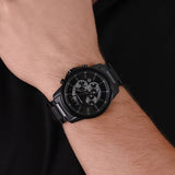 Buy Shop Armani Exchange Banks Chronograph Black Dial Black Steel Strap Watch For Men - AX1722 USA Online