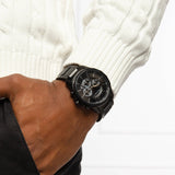 Buy Shop Armani Exchange Banks Chronograph Black Dial Black Steel Strap Watch For Men - AX1722 USA Online