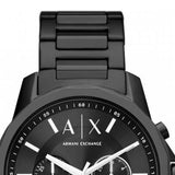Buy Shop Armani Exchange Banks Chronograph Black Dial Black Steel Strap Watch For Men - AX1722 USA Online