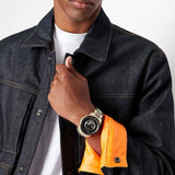 Buy Shop Armani Exchange Banks Chronograph Black Dial Gold Steel Strap Watch For Men - AX1721 USA Online