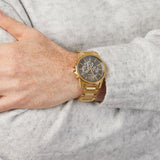 Buy Shop Armani Exchange Banks Chronograph Black Dial Gold Steel Strap Watch For Men - AX1721 USA Online