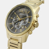 Buy Shop Armani Exchange Banks Chronograph Black Dial Gold Steel Strap Watch For Men - AX1721 USA Online