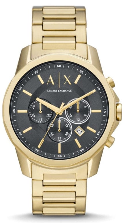 Buy Shop Armani Exchange Banks Chronograph Black Dial Gold Steel Strap Watch For Men - AX1721 USA Online